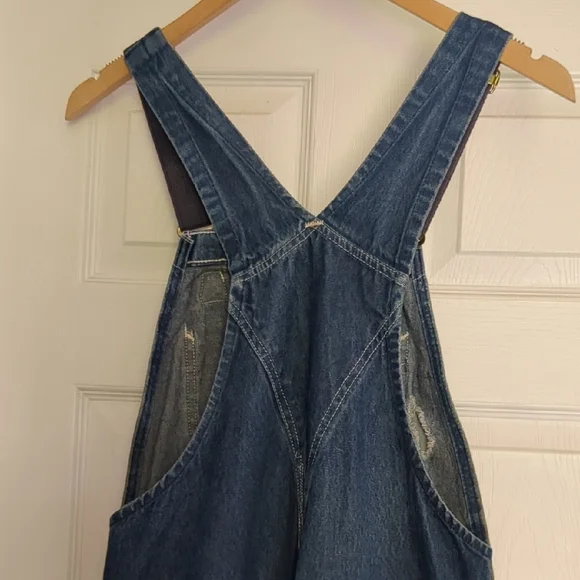 Carhartt Denim Overalls with Artistic Patchwork - Picture 9 of 14